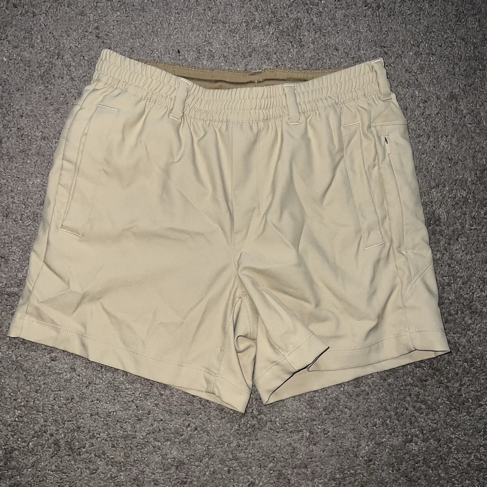 Bird Dogs Mens Tan Boom For Your Boomstick Unlined Shorts Small Performance 5"